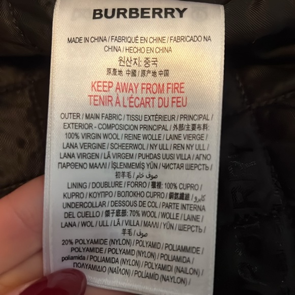 Girls Burberry Coat - Picture 5 of 6